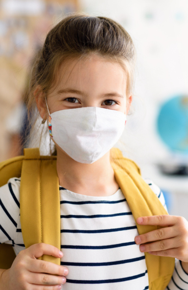 child with mask